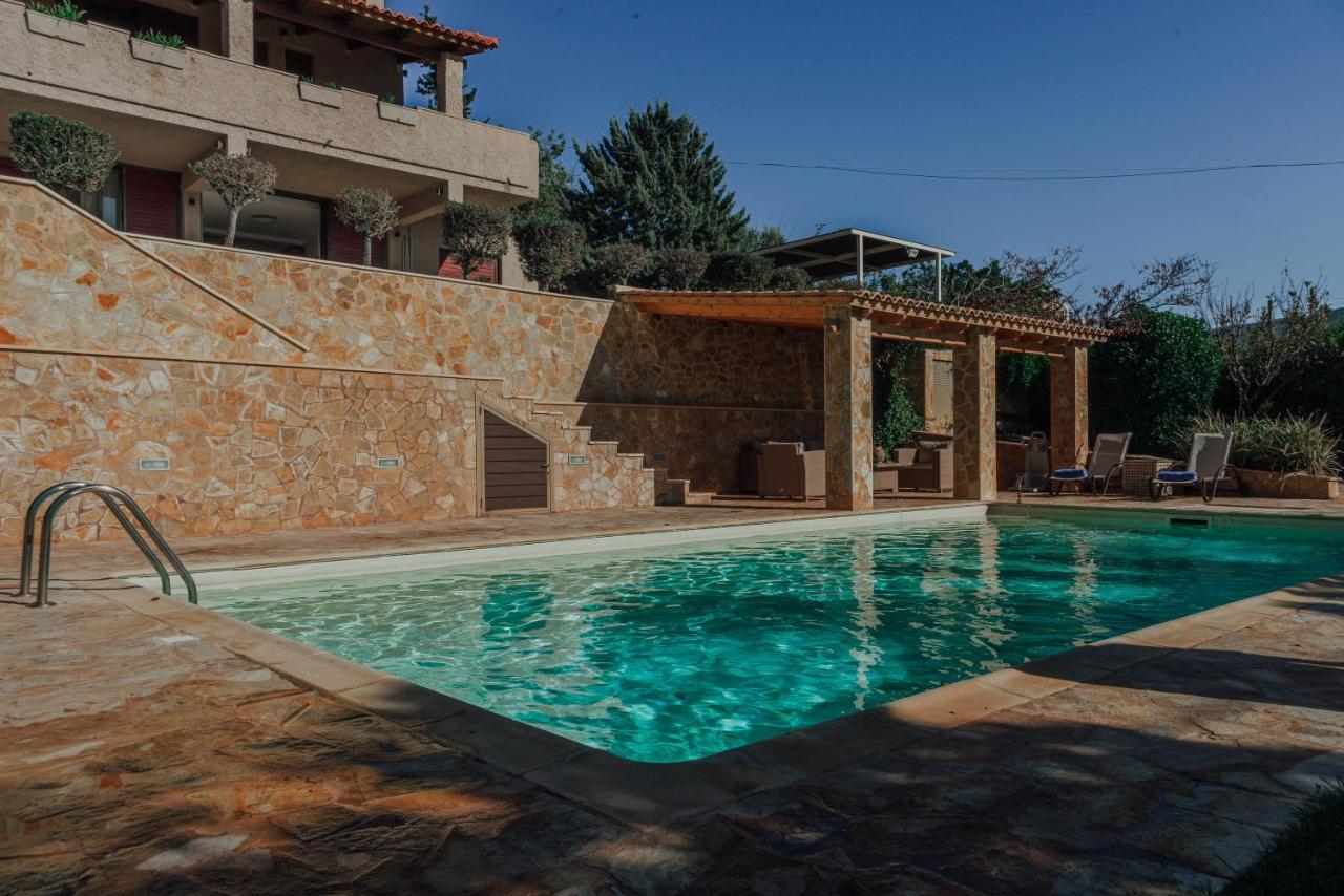 Pool And Sea View Apartments Agia Marina  Bagian luar foto