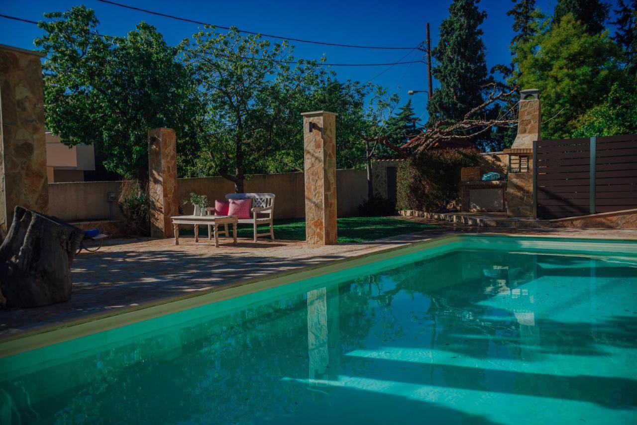 Pool And Sea View Apartments Agia Marina  Bagian luar foto